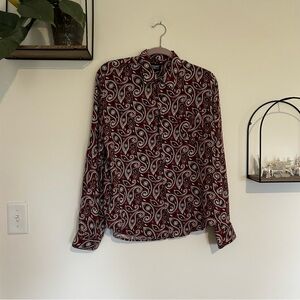 Straight to Hell Between the Buttons Long Sleeve Button Up Shirt Size Large